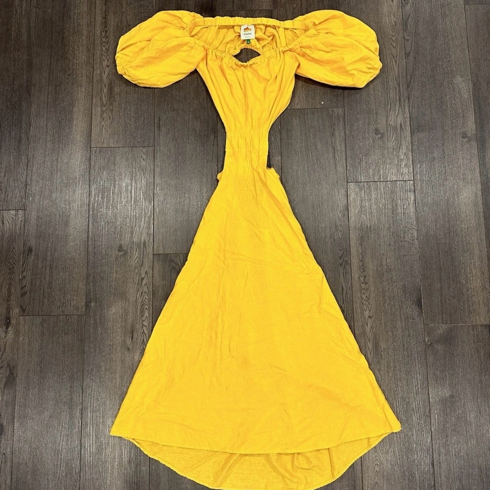 Anthropologie Farm Rio Woman’s off the shoulder Knotted midi dress size XS - Picture 6 of 10